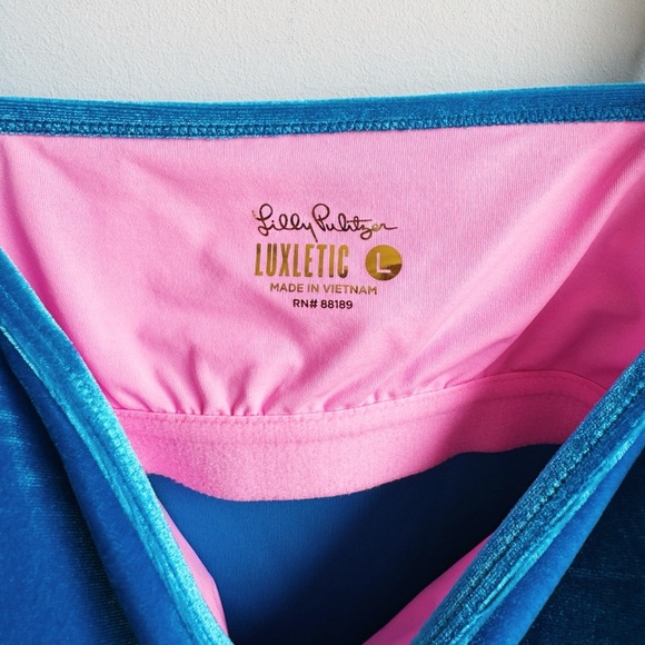 NWT LILLY PULITZER Blue Velvet Cassis Bra Tank Size Large - Picture 9 of 9